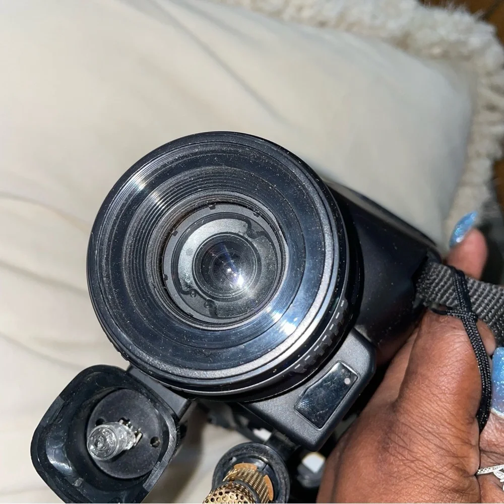 Vintage 1992 JVC Black Video Camera with Red Strap NOT TESTED